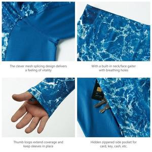 Sublimación personalizada Ropa de pesca para hombres UPF50 + Sudaderas con capucha ligeras transpirables de secado rápido Conjunto de poliéster reciclado Camisa reciclada - Product Image 6