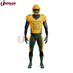 ชุดยูนิฟอร์มอเมริกันฟุตบอลแบบสั่งทำพิเศษ ผ้าโพลีเอสเตอร์/คอตตอน ระบายอากาศได้ดี พิมพ์ลายด้วยความร้อน เสื้อ กางเกง ชุดเซ็ต สำหรับผู้ใหญ่ แบบ unisex - Product Image 2