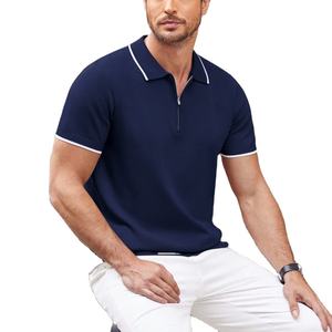 Nueva Camiseta Polo Clásica para Hombre con Cierre, Camiseta Polo de Manga Corta Transpirable de Punto Informal, Camisetas de Corte Clásico Personalizadas - Product Image 5