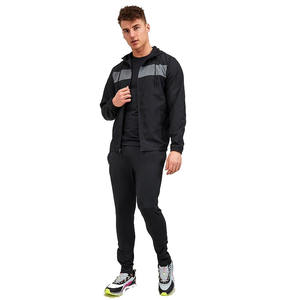 Customized Lightweight Men's Outdoor <b>Windbreaker</b> Jacket <b>Black</b> Waterproof Canvas with Zipper on Sale - Product Image 2