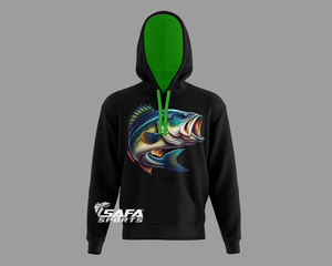 Camiseta con capucha de pesca de camuflaje con impresión digital personalizada para hombres y mujeres transpirable viscosa de bambú UPF UV 50 + protección 100% poliéster - Product Image 3