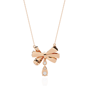 Elegante collar de oro de 14 quilates con diseño de lazo de diamantes cultivados en laboratorio de 1,69 quilates, joyería fina para mujer - Product Image 6