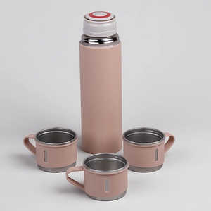 Opulento Juego de Termos de Acero Inoxidable de 3 Piezas con Taza Recta y Botella con Termostato para Viajes y Regalos Empresariales - Product Image 6