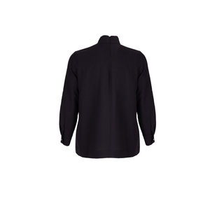 Blusa Negra Formal Bordada para Mujer - Corte Holgado, Manga Larga, Top para Fiesta - Product Image 3