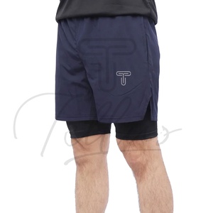 Shorts de Compresión Deportivos Personalizados al por Mayor con Bolsillos en la Cintura, Shorts Ajustados de Longitud Media de Nailon y Spandex de Alta Calidad para Hombre - Product Image 2