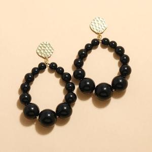 Nuevos pendientes de resina para mujer, collar con colgante de perla de oro de 18 quilates de acero inoxidable resistente al agua, pendientes al por mayor de HF CRAFTS - Product Image 2