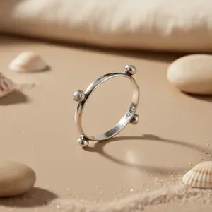925 Sterling Silver <b>Pearl</b> <b>Ring</b> for Women Elegant Gift Jewelry - Product Image 1