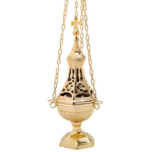 Brûleur d'encens en laiton de haute qualité avec chaîne Brûleur d'encens de luxe à suspendre au design tendance - Product Image 3