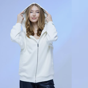 Sweat à capuche femme zippé chaud surdimensionné grande taille sweat hiver décontracté avec doublure respirante vêtements pakistanais - Product Image 2