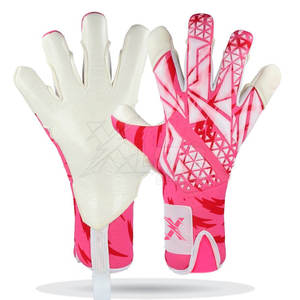 Gants de gardien de but professionnels en cuir de qualité supérieure, respirants, antidérapants, fermeture à boucle, design à doigts complets, unisexe - Product Image 2