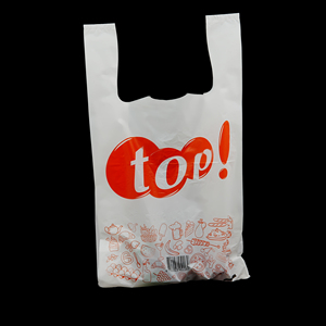 ถุงหิ้วพลาสติกสำหรับซื้อของชำรีไซเคิลได้มีหูหิ้วเสื้อกั๊ก - Product Image 1