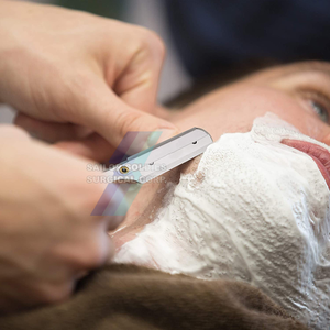 มีดโกนโกนหนวดร้านตัดผมเกรดสูงด้ามจับเหล็กมีดโกนพับได้ด้วยมือ5.5" - Product Image 4