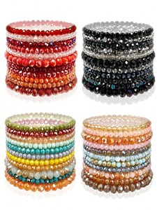 Bijoux en cristal perlé de verre de luxe Artisanat perlé à prix réduit Bijoux en perles de l'Inde Bracelet fait main - Product Image 2