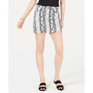 Minigonna Tinseltown per Ragazze in Denim Effetto Pelle di Serpente Nera Taglia 15 - Vestibilità Aderente - Product Image 1