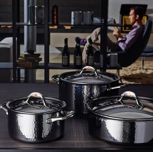 Argent Brillant Poli Première Qualité En Acier Inoxydable Fait À La Main Classique Look Ruffoni Ustensiles De Cuisine Casserole Pot De L'Inde - Product Image 4