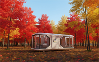 Conteneur modulaire à structure en acier de conception moderne maison capsule spatiale préfabriquée personnalisée