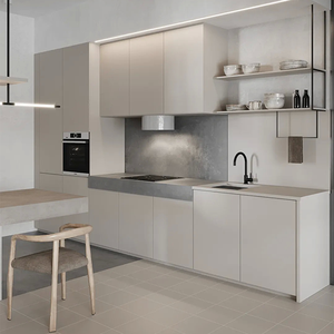 Stile australiano moderno modulare mobili da <span class=keywords><strong>cucina</strong></span> bianco opaco finitura Shaker porta in <span class=keywords><strong>legno</strong></span> lavello marmo angolo cottura - Product Image 5