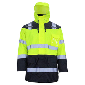 Winter Cold Weather Full <b>Sleeve</b> <b>Detachable</b> Hi Visibility Polyester Plus Size Safety Jacket OEM/ODM Service - Product Image 5