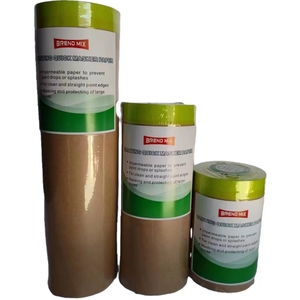 Kraft Paper Pre Taped Soft Moisture Proof Packaging Film Tape for <b>Car</b> Painting and Automatic Masking Film/Paper Pre Tape Machine - Product Image 1