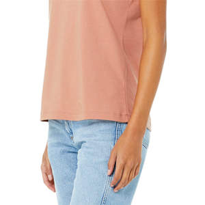 Airlume – T-Shirt à manches courtes en coton peigné et à anneaux pour femme, maillot simple 100% oz en terre cuite, 4.2 - Product Image 6