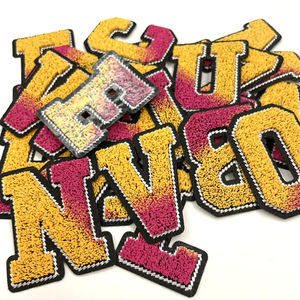 Sin logotipo personalizado mínimo, parches de chenilla de flores grandes para planchar, PVC autoadhesivo para sombreros, sudaderas, corazón, lentejuelas hechas a mano - Product Image 2