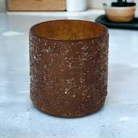 Haute qualité fabriqué à la main luxe support votif décoratif petite bulle de verre mosaïque travail vide bougie bocaux en verre pour la maison jardin