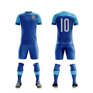 Conjunto de uniformes de fútbol de alta calidad al por mayor, jersey de fútbol sublimado de tela de poliéster 100%, kits de Jersey de fútbol de diseño personalizado - Product Image 2