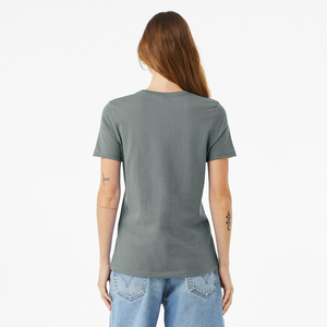 Camiseta ecológica personalizada para mujer con cuello redondo Logotipo impreso personalizado - Product Image 5
