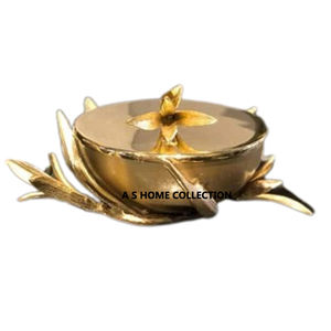 Deer Handle Metal Antique Finished <b>Large</b> Size Hotel and Home Use Decoration Serving <b>Bowl</b> - Product Image 2