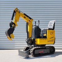 Excavator Mini Multifungsi dengan Aksesoris Auger, Ripper, Grapple, dan Bucket untuk Penggunaan Pertanian