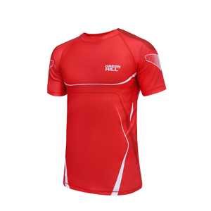 Green Hill 2023 Rashguard Sublimado Anti-UV para MMA, Largo, de Nailon y Elastano, Rojo - Product Image 4