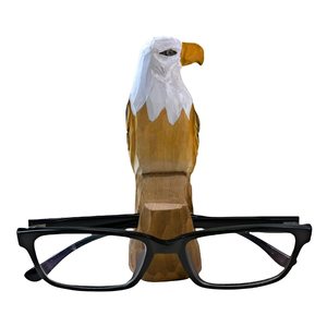 YEEYAYA intagliato a mano americano aquila calva porta biglietti da visita in legno di bambù artigianato figurina regalo elegante porta biglietti da visita - Product Image 1