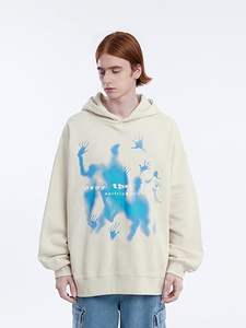 Custom logo printed embroidery sweatshirts & hoodies new designs 2025 customize cotton blended <b>hoodie</b> streetwear outdoor <b>gym</b> - Product Image 4