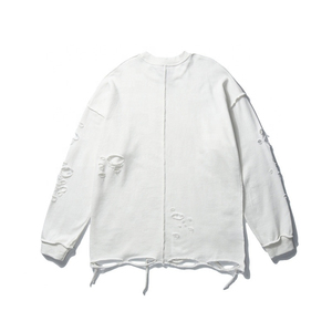 เสื้อสเวตเตอร์คอกลมคอกลมแขนยาวโอเวอร์ไซส์แบบสวมหัวคอกลมผ้าคอตตอนใส่ได้ทั้งชายและหญิงเสื้อสเวตเตอร์คอกลมฮิปฮอปใส่โลโก้ได้ตามต้องการ - Product Image 4