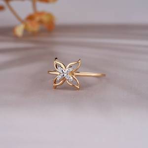 แหวนเพชรมอยส์ซอไนท์ประดับทอง14K ทำด้วยมือประกายแสงที่ได้แรงบันดาลใจจากวินเทจสำหรับของขวัญแหวนแฮนด์เมดสำหรับที่นี่ - Product Image 5