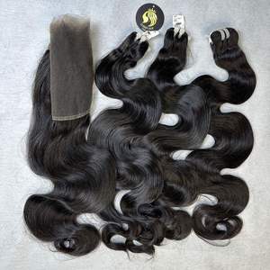 Meilleure vente en gros de cheveux ondulés bruts à cuticule alignée, 100% paquets de cheveux bruts non traités ondulés extension de cheveux vietnamiens - Product Image 6