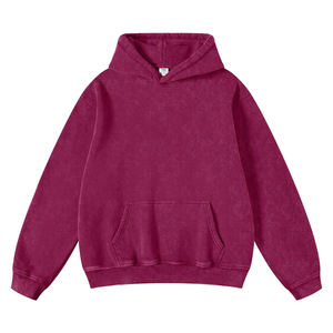 เสื้อกันหนาวแฟชั่นพรีเมี่ยมสำหรับผู้ชายดีไซน์เนอร์มีฮู้ดผ้าฟลีซหนาปักโลโก้3D พัฟสำหรับฤดูหนาวสตรีทแวร์ย้อมสีเรียบ - Product Image 1