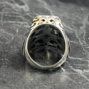 Anillo Vintage para Hombre de Plata de Ley 925 con Engaste de Bisel y Piedra Preciosa de Ágata Blanca Natural, Joyería Fina de Piedra de Ágata Blanca - Product Image 6