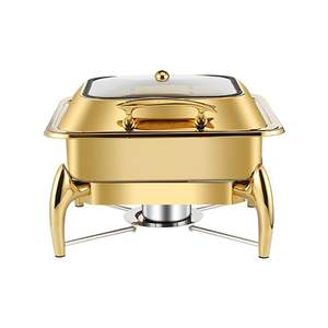 Chauffe-plats en métal en acier inoxydable pour buffet de luxe pour la restauration hôtel mariage banquet fête et restaurant servant utilisation - Product Image 4
