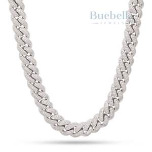 Hip Hop 15mm Solid 925 Sterling <b>Silver</b> 18K Gold Plated VVS Iced Out Moissanite <b>Cuban</b> Link <b>Chain</b> for Men - Product Image 4