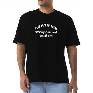 Camiseta de Manga Corta con Estampado Puff, 100% Algodón, 300g, Ecológica, Cuello Redondo, Secado Rápido, Logotipo Personalizado, Corte Regular para Hombre, OEM - Product Image 2