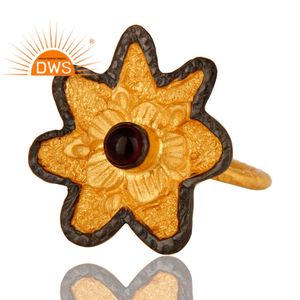 Último diseño de plata esterlina 18K chapado en oro Natural Rosa turmalina piedra preciosa anillo apilable joyería para mujer regalo para ella - Product Image 2