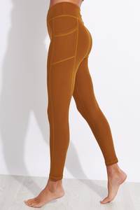 กางเกงเลกกิ้งเอวสูงสำหรับผู้หญิงเอวสูงผ้าโพลีเอสเตอร์สแปนเด็กซ์ผ้าถักแบบยืดหยุ่นออกแบบได้ตามที่ต้องการ - Product Image 3