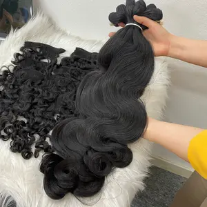 越南人发编织束制成的身体波浪状头发天然头发产品