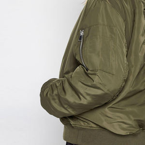 Blouson bombardier femme style universitaire à manches longues/haut tendance blouson bombardier femme coupe régulière à vendre - Product Image 5