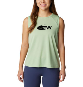 Camiseta de gimnasio de verano para mujer, camiseta sin mangas deportiva de fibra de bambú/algodón ecológica transpirable para mujer de talla grande para Fitness - Product Image 1