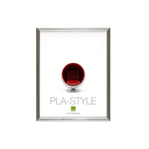 BASIC PLA STYLE 40x50cm <b>Plastic</b> <b>Frame</b> Metallic Silver PLA01 AA 17 Compatible with Bubola & Naibo - Product Image 2