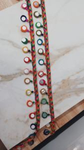 Tela de encaje de red bordada asequible para saris de vestidos de novia Dupattas disponibles en rollos a granel pedidos personalizados Bienvenidos - Product Image 2