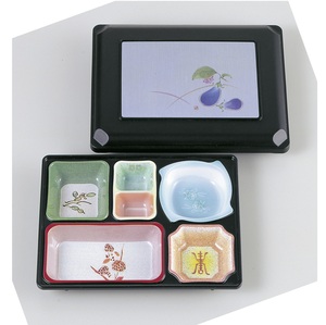 Plateaux de service pour restaurant et hôtel Laque Compartiments fabriqués au Japon Sushi Washoku Plastique ABS Lavable au lave-vaisselle Plat à dîner - Product Image 2