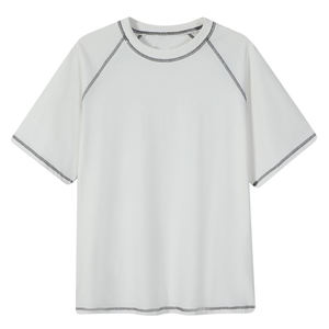 เสื้อยืดพิมพ์ลายแนวสตรีทสำหรับผู้ชายโอเวอร์ไซส์ผ้าคอตตอนคอกลมทรงหลวมหลายสีทรงหลวม100% - Product Image 2